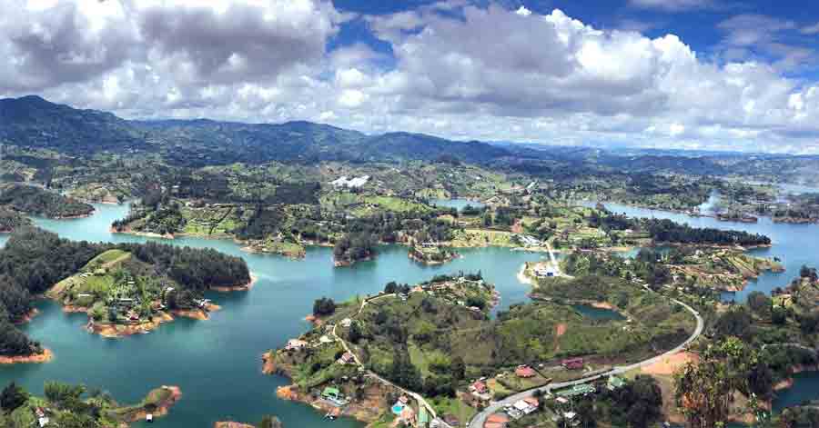 Aerial view of Guatape.